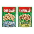 thumbnail image 1 of Emerald Nuts Salt & Pepper Seasoned Cashews 5.5 Oz + Dill Pickle Seasoned Cashews 5.5 Oz Variety Pack, 1 of 5