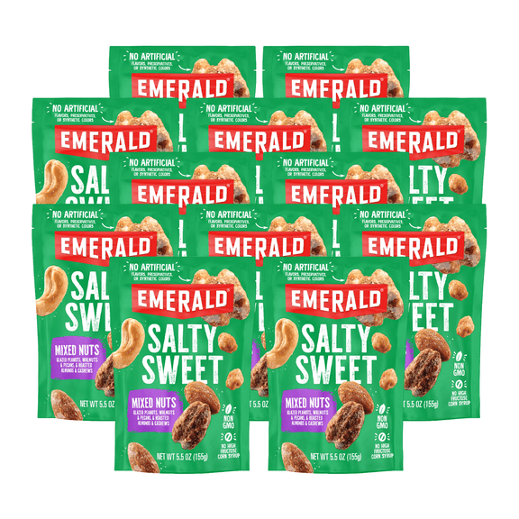 Emerald The Original Salty Sweet Mixed Nuts No Artificial Flavor 5.5oz (12 Pack)