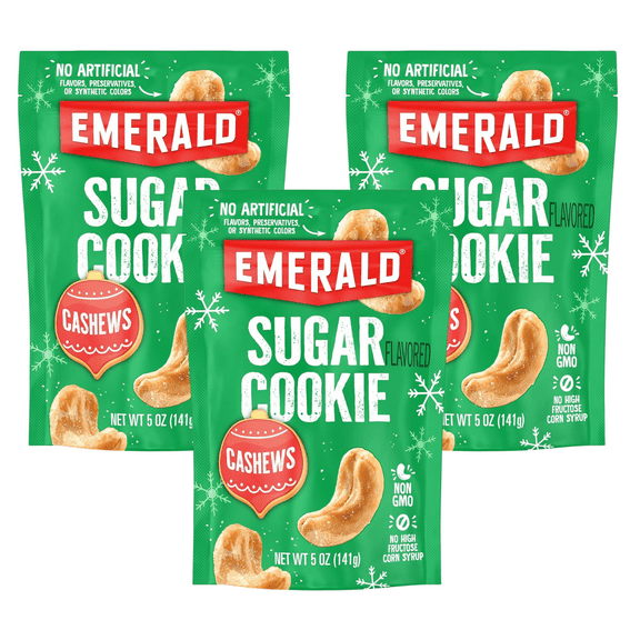 Emerald Nuts Sugar Cookie Cashew, 5 oz (Pack of 3)