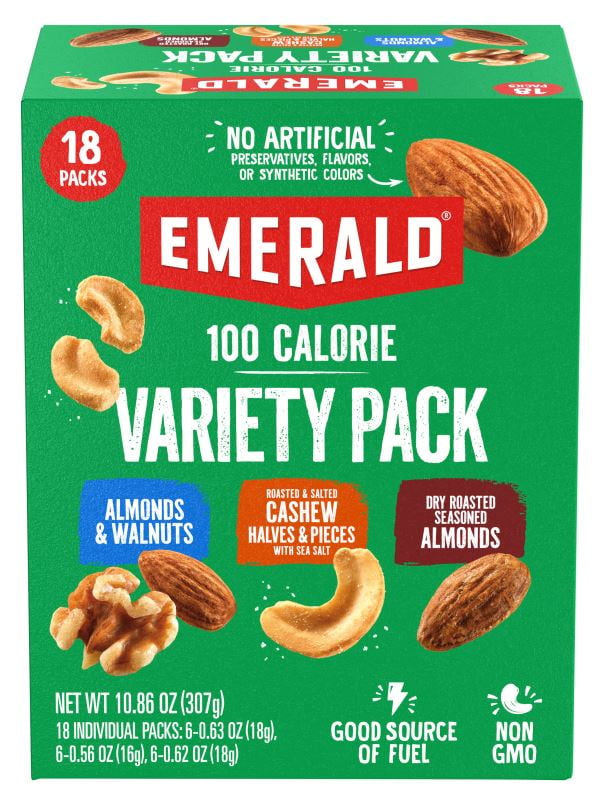 Emerald Nuts, 100 Calorie Variety Pack, 18 Count