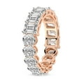 thumbnail image 1 of Emerald & Oval Shape Lab Grown Diamond Jayla Eternity Ring For Women | 4 Carat IGI Certified 14K Rose Gold | FG-VS Quality Friendly Diamonds Eternity Ring Size 7.5, 1 of 4