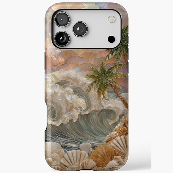 Emerald Palm Oasis Tropical Leaves Cover iPhone 17 through 11 Pro Max