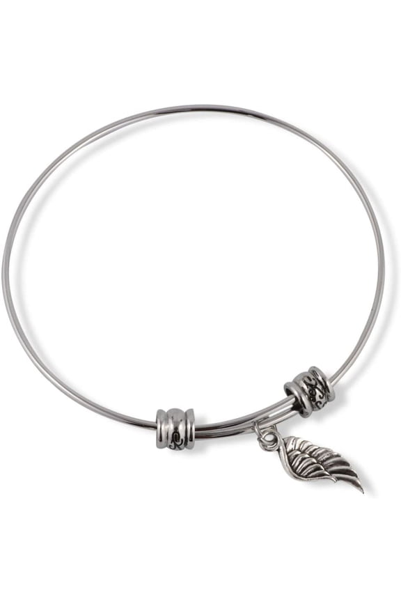 Emerald Park Jewelry Angel Wing Fancy Charm Bangle