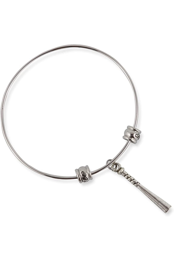 Baseball Bat Adjustable Charm Bangle