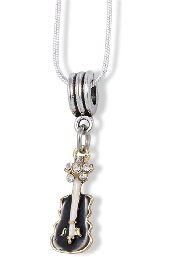 Bass Cello Musical Instrument Charm Snake Chain Necklace