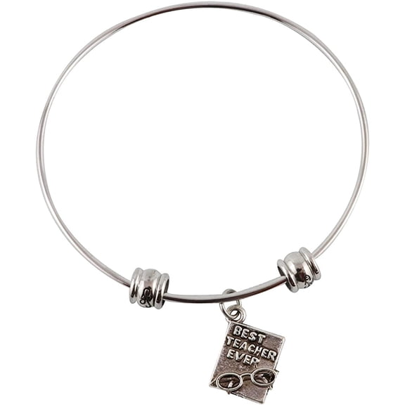 Emerald Park Jewelry Best Teacher Ever Fancy Bangle