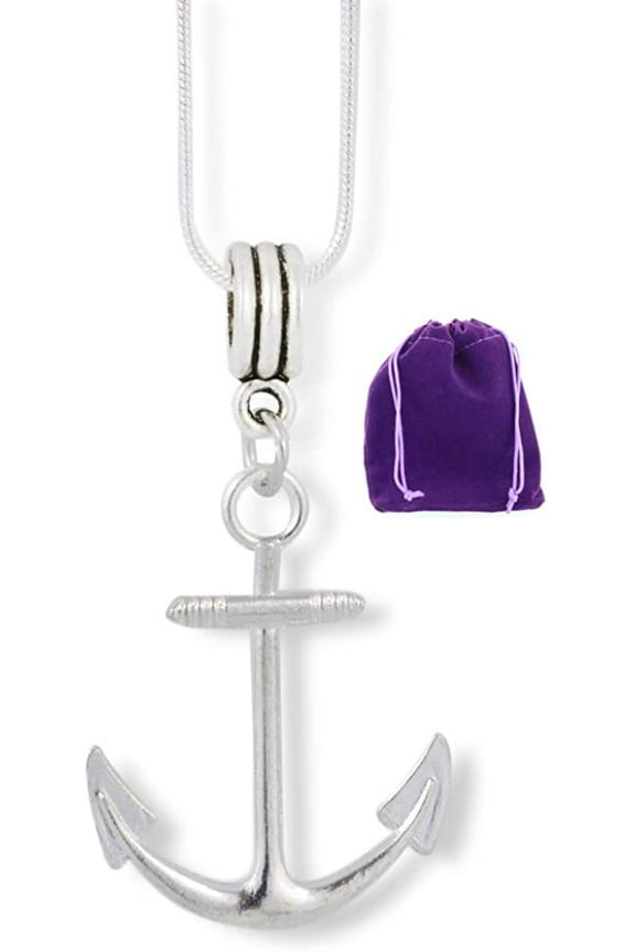 Boat Anchor Necklace | Charm Snake Chain Pendant