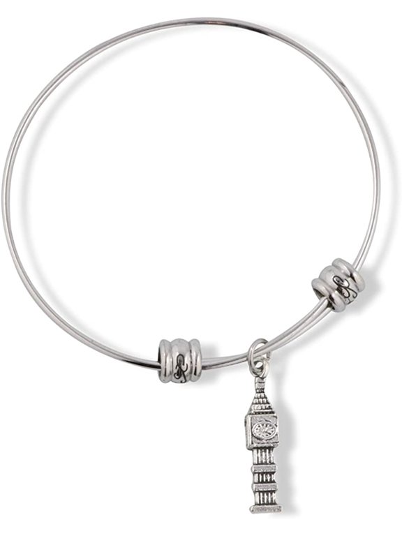 Clock Tower Big Ben Adjustable Charm Bangle