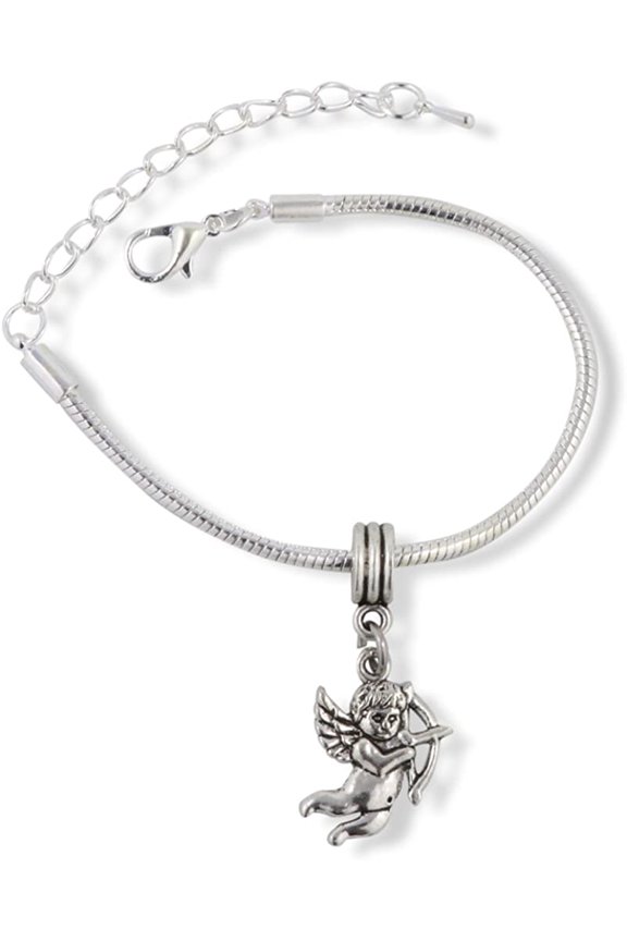 Cupid Snake Chain Charm Bracelet