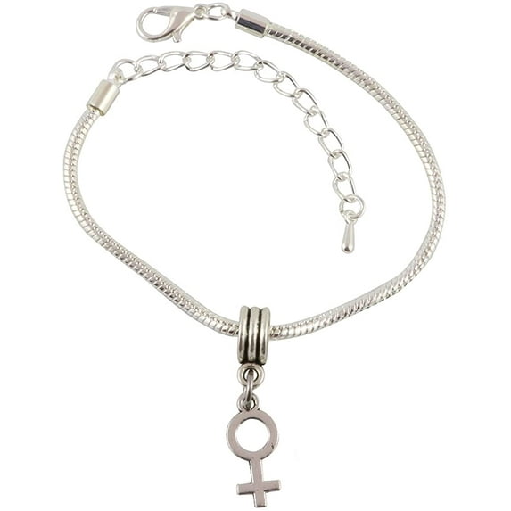 Emerald Park Jewelry Female Symbol Snake Chain Charm Bracelet