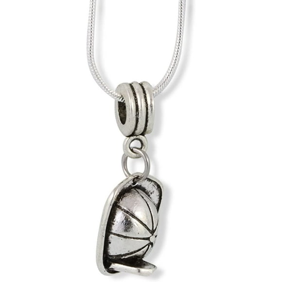 Emerald Park Jewelry Fireman Helmet (with No 1 on Front) Charm Snake Chain Necklace