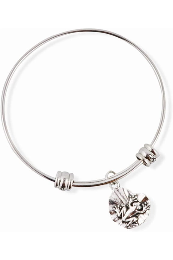 Frog on a Lily Pad Fancy Bangle