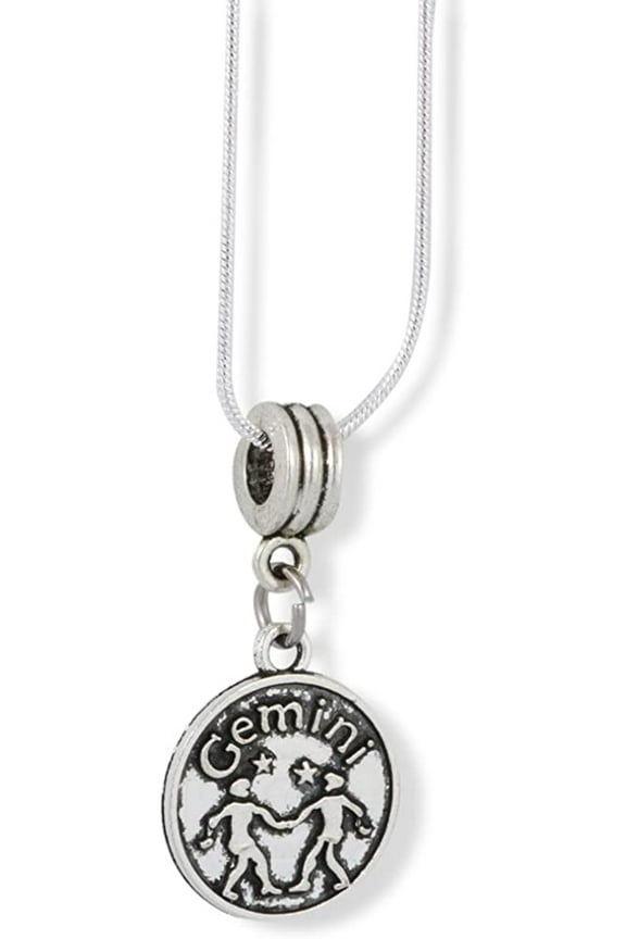 Gemini Charm Snake Chain Necklace