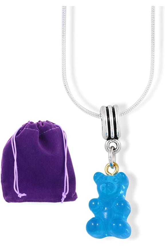 Gummy Bear Charm Snake Chain Necklace
