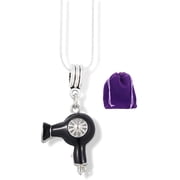 Hair Dryer Snake Chain Charm Necklace