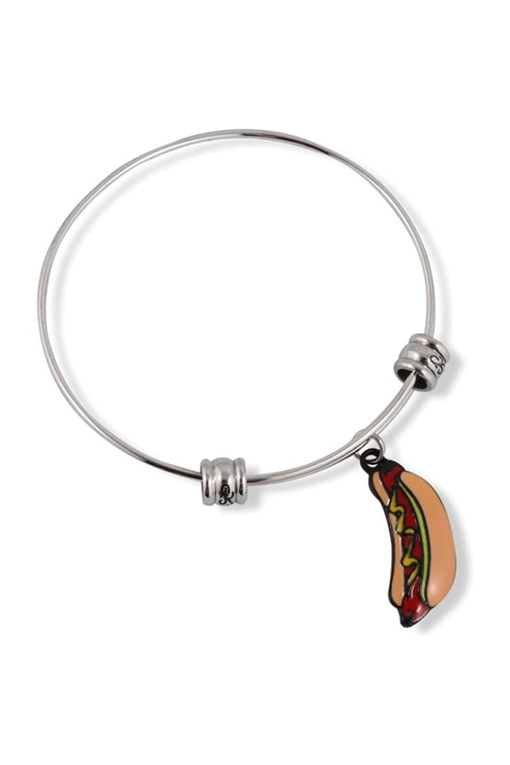 Emerald Park Jewelry Hot Dog Enamel Color Fancy Bangle