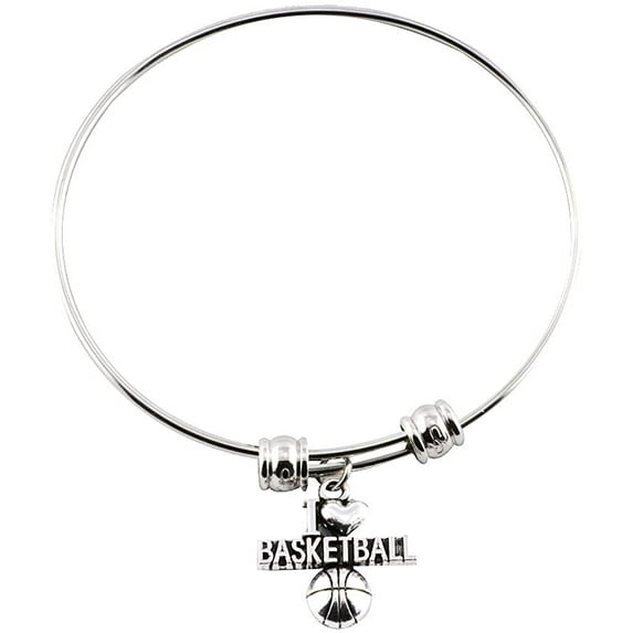 Emerald Park Jewelry I Love Basketball Bangle