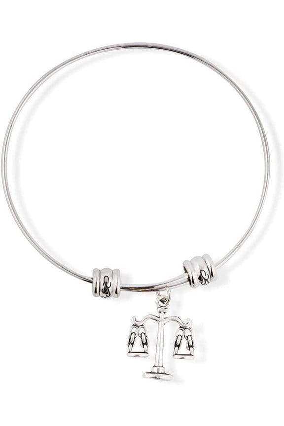 Emerald Park Jewelry Justice Law Scale Fancy Charm Bangle