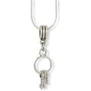 Emerald Park Jewelry Key Chain (Keychain) Charm Snake Chain Necklace