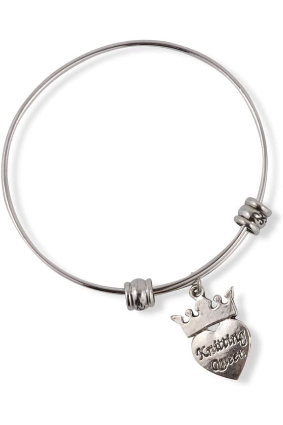 Knitting Queen with Crown Fancy Bangle