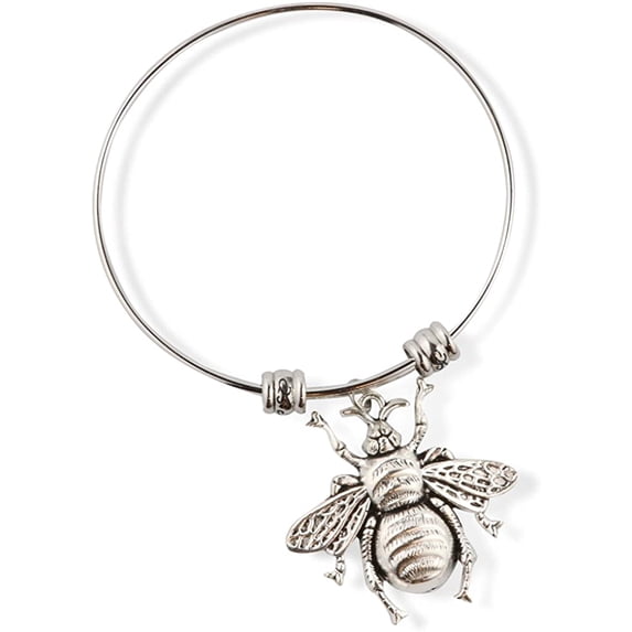 Emerald Park Jewelry Large Fly Insect Bug Fancy Charm Bangle