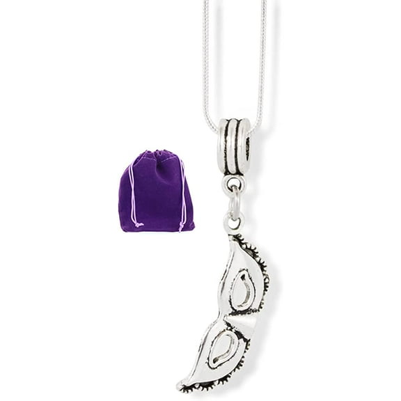 Emerald Park Jewelry Mask Necklace | Party Mask Charm Snake Chain Masquerade Necklace