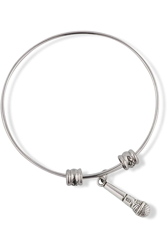 Emerald Park Jewelry Microphone Fancy Charm Bangle