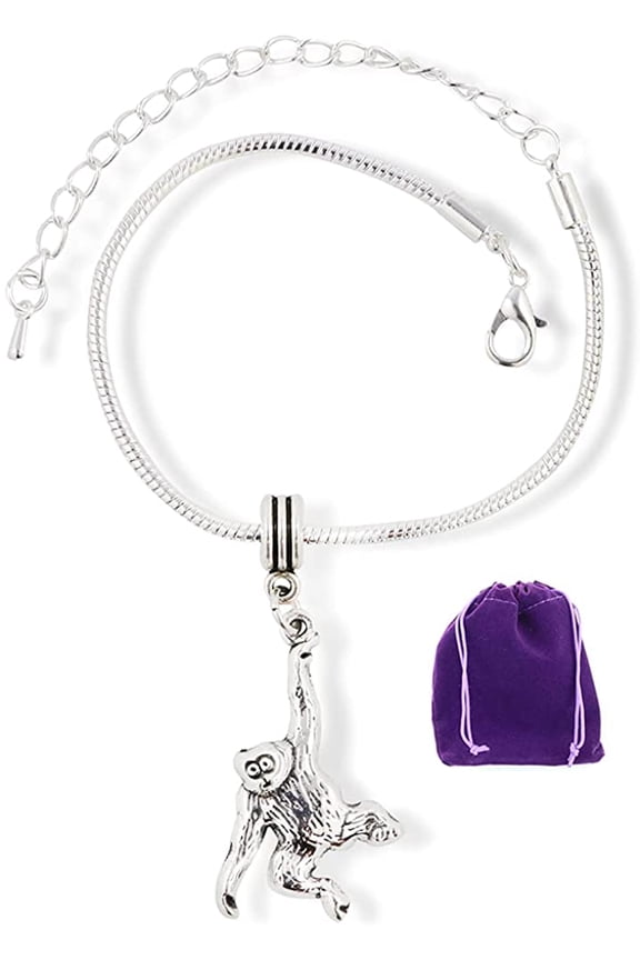 Monkey Bracelet | Stainless Steel Snake Chain Charm Bracelet