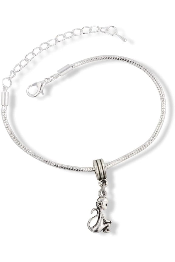 Monkey Bracelet | Stainless Steel Snake Chain Charm Bracelet