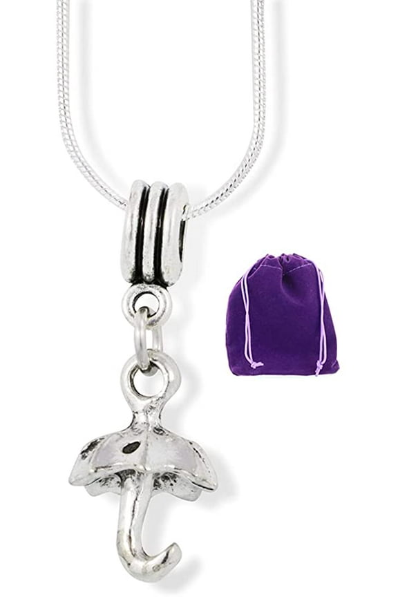 Mushroom with Dots Charm Snake Chain Necklace