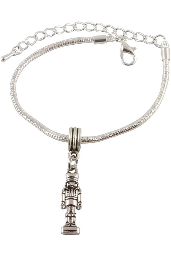 Nutcracker Bracelet | Tin Toy Soldier Stainless Steel Snake Chain Charm Bracelet