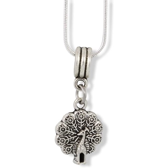 Emerald Park Jewelry Peacock Charm Snake Chain Necklace