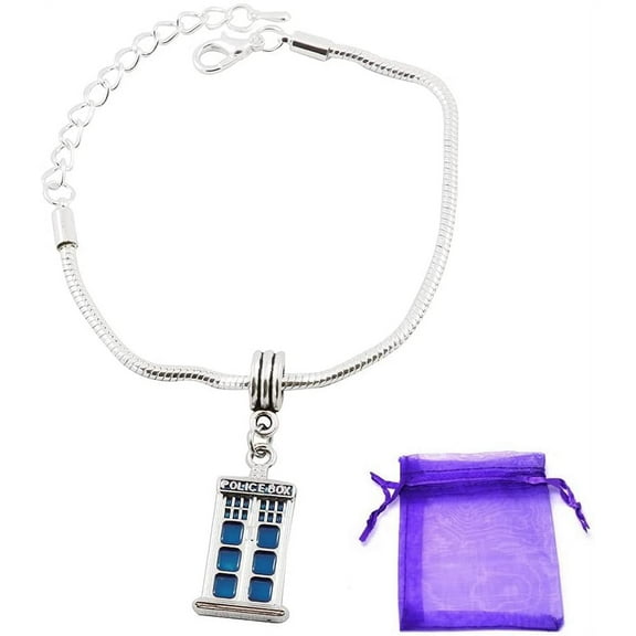 Emerald Park Jewelry Police Box Bracelet | Fans The Popular TV Series Gift Men Women Boys Girls Police Decor Call Box Policeman Box - Hypoallergenic