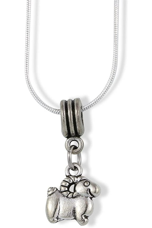 Ram Mountain Goat (Cartoonish) Charm Snake Chain Necklace