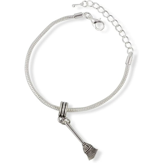 Emerald Park Jewelry Sweeping Broom Snake Chain Charm Bracelet