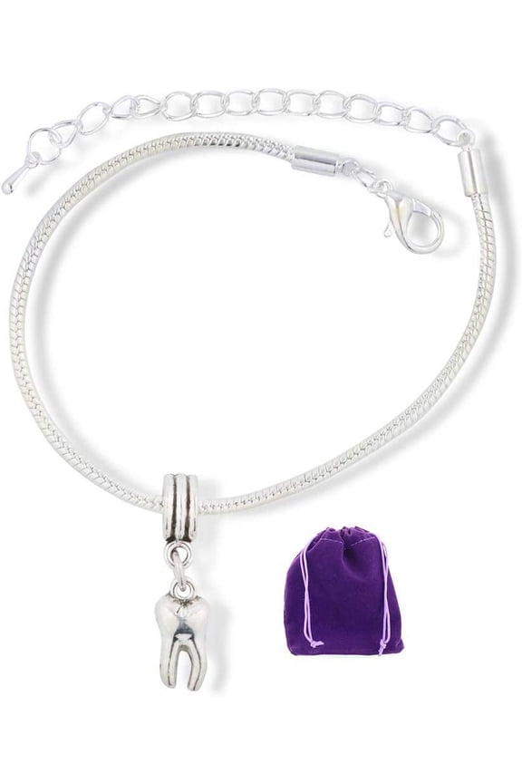 Tooth Bracelet | Stainless Steel Snake Chain Charm Bracelet