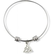Emerald Park Jewelry Triquetra Symbol Fancy Charm Bangle