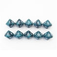 thumbnail image 1 of Emerald Pearlized Dice with White Numbers D10 16mm (5/8in) Pack of 10 Koplow Games, 1 of 2