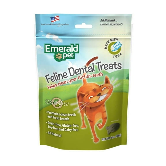 Emerald Pet Feline Dental Treats Tuna Flavor - 3 oz