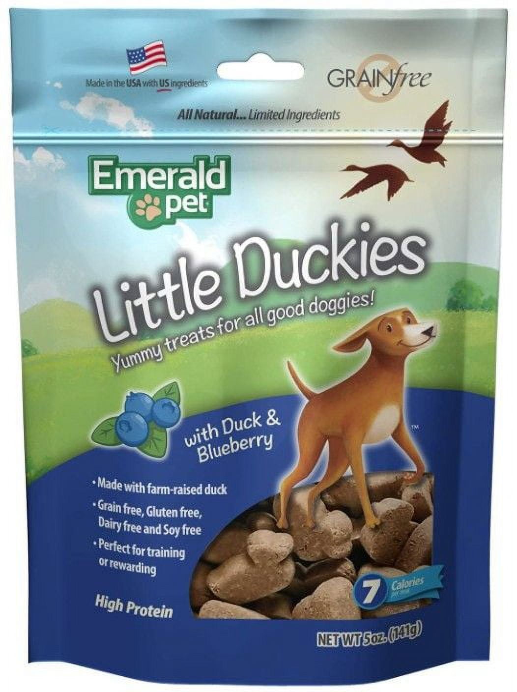 Emerald Pet Little Duckies Dog Treats with Duck and Blueberry [Dog ...
