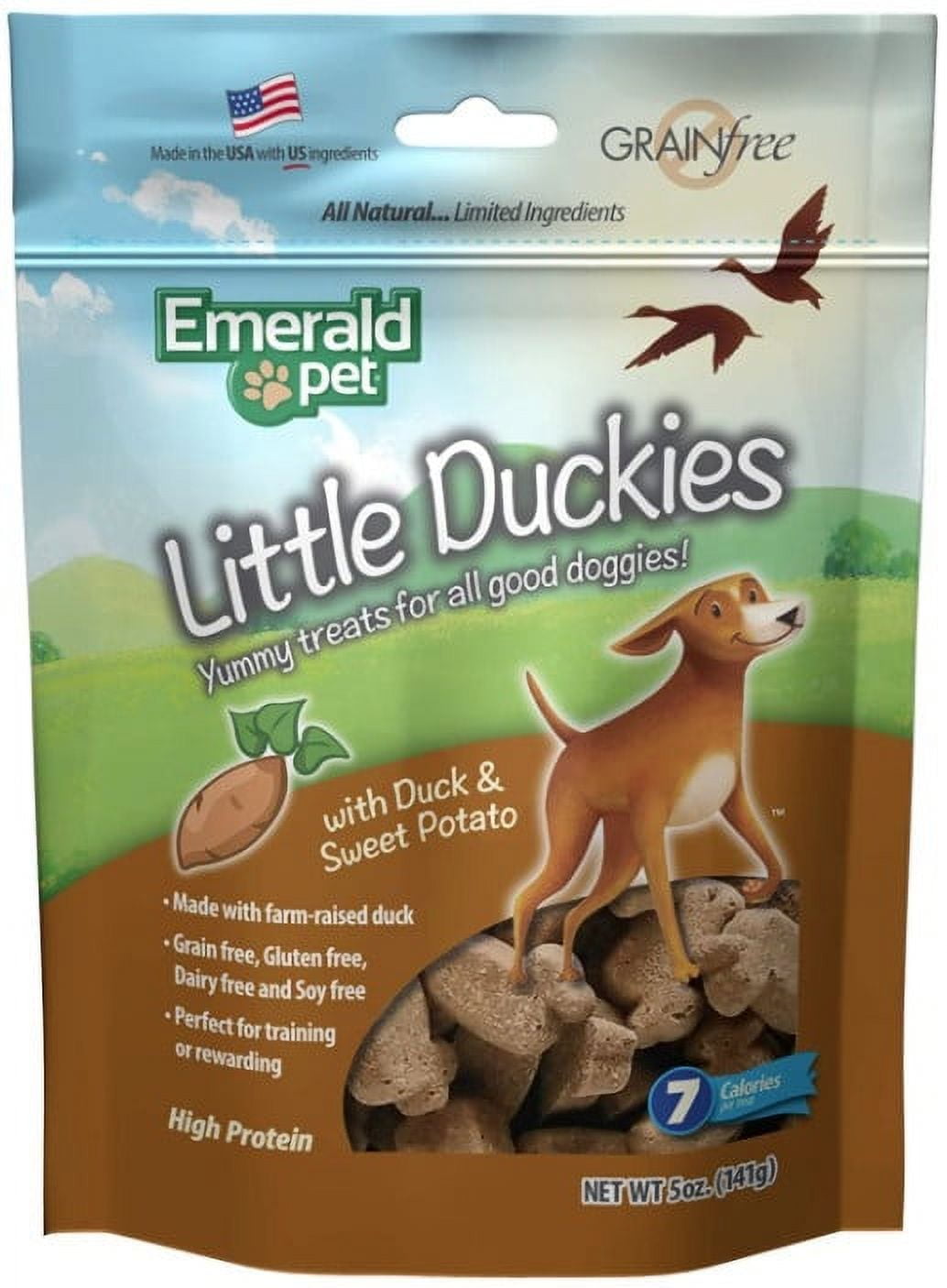 Emerald Pet Little Duckies Dog Treats with Duck and Sweet Potato [Dog, Treats Packaged] 5 oz - Walmart.com
