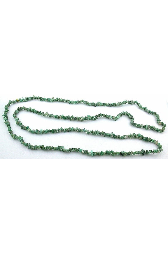 Emerald Petite 3mm to 6mm Gemstone Gem Chip Nugget 32 Inch Strand CBS41