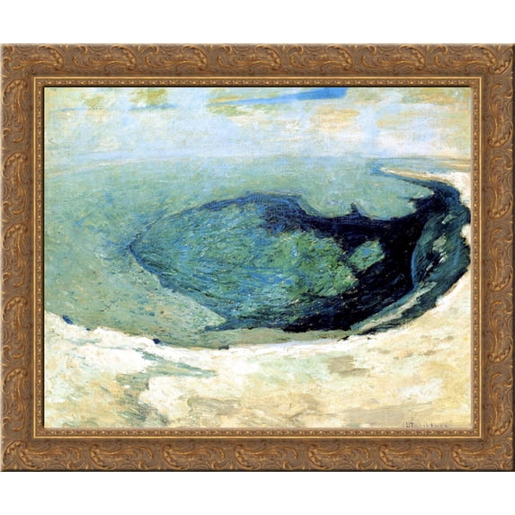Emerald Pool 2 24x20 Gold Ornate Wood Framed Canvas Art by John Henry Twachtman