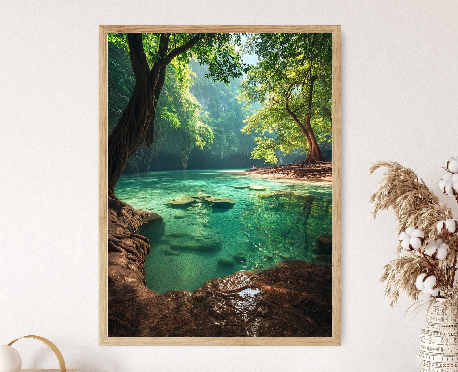 Emerala Pool Emerald Pool Krabi Thailand Waters Lush Rainforest Poster , Poster ...