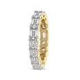 thumbnail image 1 of Emerald & Round Shape Lab Grown Diamond Brynn Eternity Ring For Women | 6 Carat IGI Certified 14K Yellow Gold | FG-VS Quality Friendly Diamonds Eternity Ring Size 4.5, 1 of 4