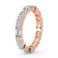 thumbnail image 1 of Emerald & Round Shape Lab Grown Diamond Emory Eternity Ring For Women | 7 Carat IGI Certified 14K Rose Gold | FG-VS Quality Friendly Diamonds Eternity Ring Size 4.5, 1 of 4
