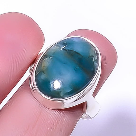 Emerald - Sakota Mines Gemstone 925 Sterling Silver Jewelry Ring s.8.5 A383