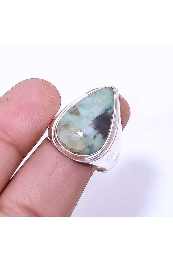 Emerald - Sakota Mines Gemstone (Lab-Created) 925 Sterling Silver Ring S.9 R17, Gemstone Jewelry, Birthday Gift, Christmas Gift