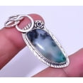 thumbnail image 1 of Emerald - Sakota Mines Sand Paper Textured (Simulated) 925 Sterling Silver Pendant 1.95", Gemstone Jewelry, Birthday Gift, Beautiful Jewelry For Woman, 1 of 2