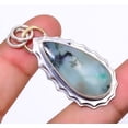 thumbnail image 1 of Emerald - Sakota Mines (Simulated) 925 Sterling Silver Bali Pendant 1.95" P_9185_12_35, Beautiful Jewelry For Woman, New Year Sale, Valentin's Day Gif, 1 of 2